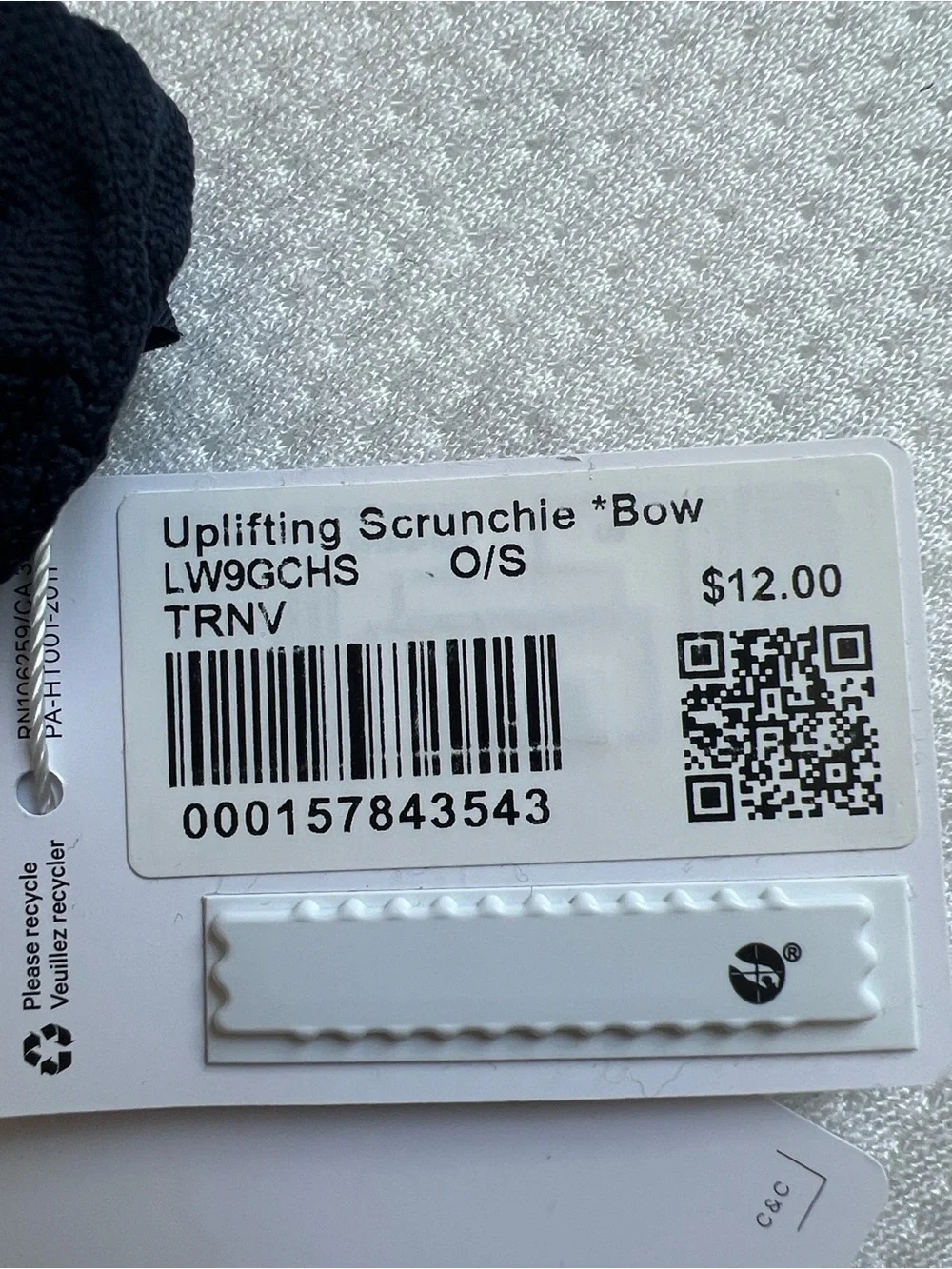 Lululemon True Navy Uplifting Hair Scrunchie Bow NEW WITH TAGS